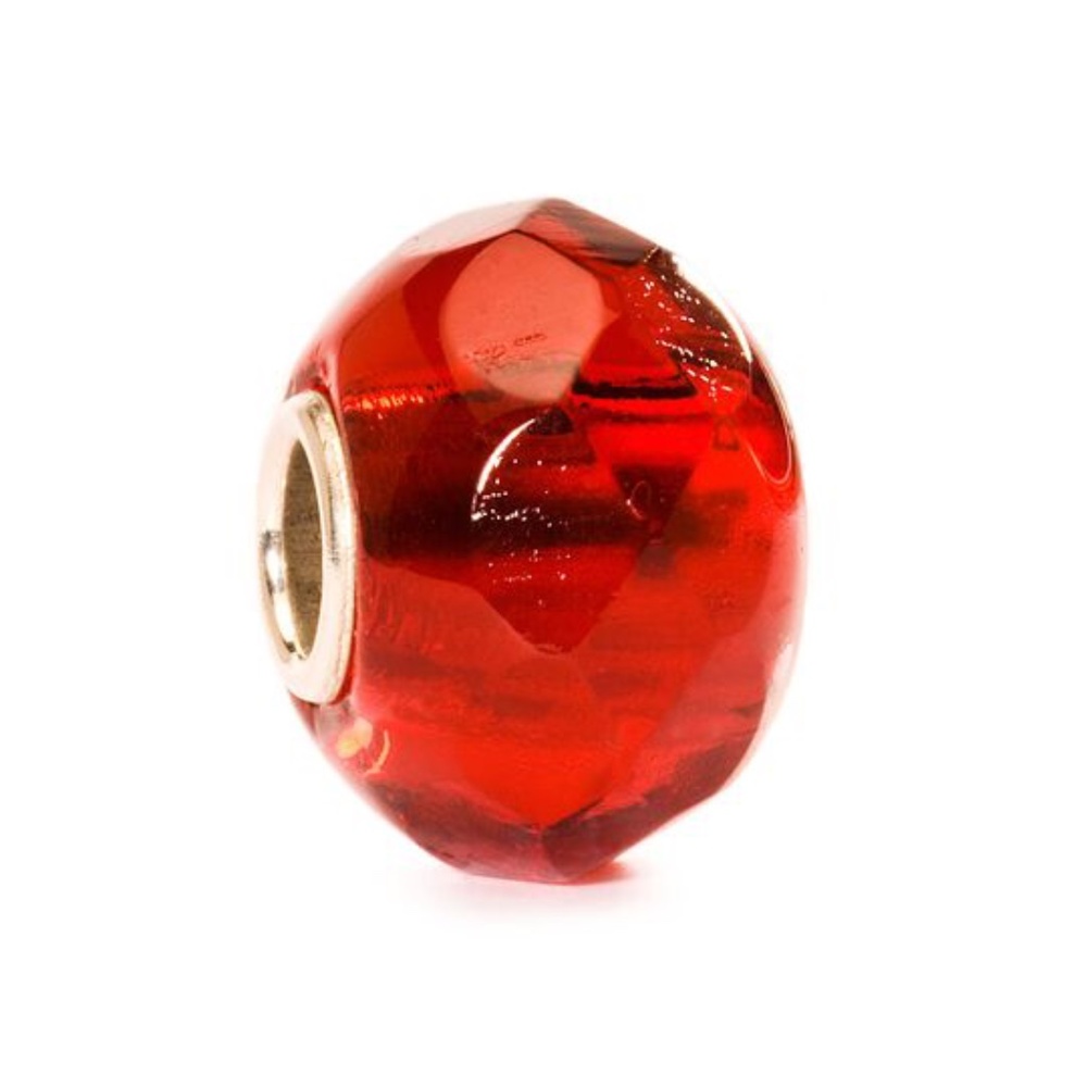 Trollbeads Bright Red Prism Bead-Retired